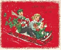 Christmas card scavenger hunt--Vintage cards