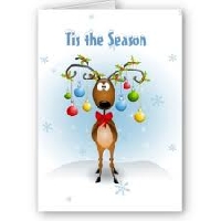 Christmas card scavenger hunt--Reindeer