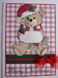 Teddy Bear ATC , Christmas