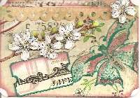 Vintage Butterfly Collage ATC