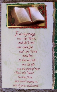 Christian Christmas Postcard - Bible