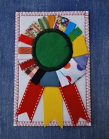 Sender's Choice Fabric Postcard - Ribbon