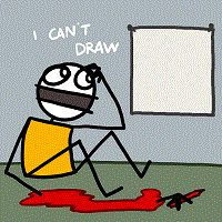Handrawn 'But I Can't Draw!' ATC