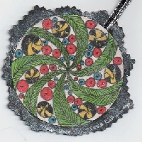 Zentangled Christmas Ornament swap 2011