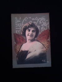 Vintage Lady w/ Wings ATC (2)