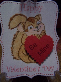 Handmade Card Valentine Theme