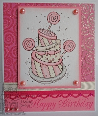Pretty In Pink # 1 -- Handmade Greeting Card