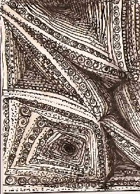 More or less Monthly Zentangle Purist Tile.