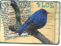 ATC: bird series #1 BLUE