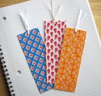 Handmade Fabric Bookmark swap
