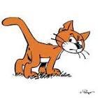 Cartoon Cat ATC #7:  Azrael from Smurfs