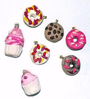 Swap 5 Poly Clay Food Charms