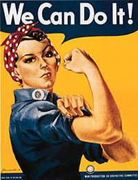 Rosie the Riveter with Buttons