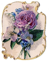 Vintage ATC w/ a Purple Rose