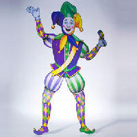 Dotee as a Court Jester  - in your court colors 