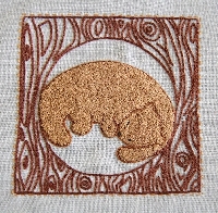 Embroidery in Brown