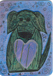 Mixed-Media Blue for You ATC swap