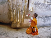 Buddhist monk postcard