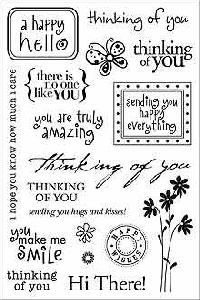 Thinking of You Rubberstamped Card