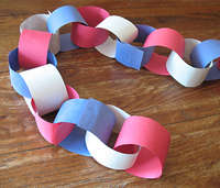 Colorful zentangle paper chain #1
