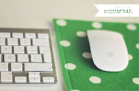 Super easy fabric scrap mouse-pad 