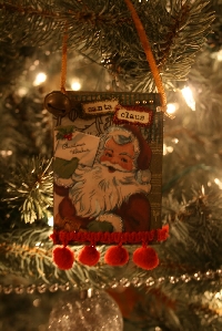Xmas ATC ornament #3: Santa