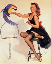 Pin Up Tag Series: Girls with Animals