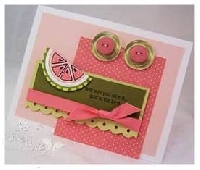 Watermelon Themed Just a Note Card Swap