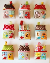 NFS: Cute Linen Fabric Houses-BACK TO SCHOOL!