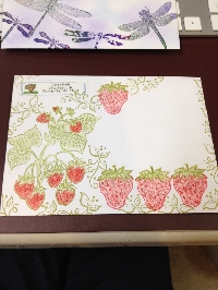 Decorate an envelope with STRAWBERRIES!