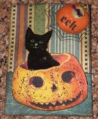 Halloween ATC #5--Black Cat