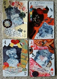 altered playing cards ~~~ ACES~~~