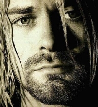 Mixed Media ATC: Kurt Cobain 