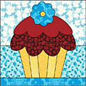 A.Q. Cupcake Quilt Block #1