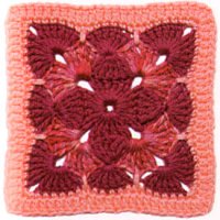 Crochet squares for stationery