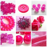 Pink craft supplies <3