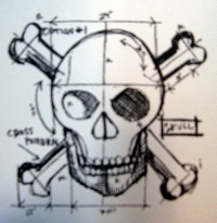 Halloween Blueprints ATC - Skull