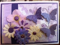 Flowers and Butterflys Birthday Card Swap
