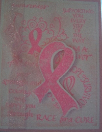 Handmade Card Think Pink......Cancer Awareness 