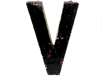 VS- Vintage Alphabet ATC Series- V