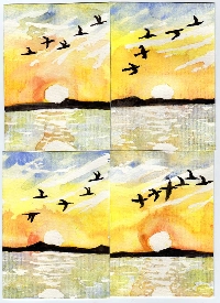 Watercolour or ink atcs international