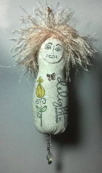 Dotee Doll with Stamped Words