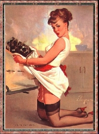 Vintage ATC: Black Stockings