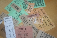 Rubber Stamped Words Swap