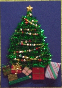 Christmas Ornament ATC #6-RED & GREEN
