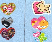 Kawaii Sticker Flakes: HEARTS