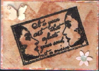 ATCs with rubber stamps