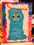Happy Monster ATC Series: Turquoise