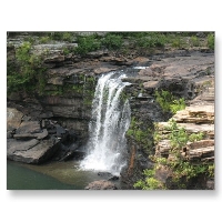 Falling for U waterfall Postcard 