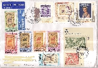 Envelope covered with stamps +3 pc swap